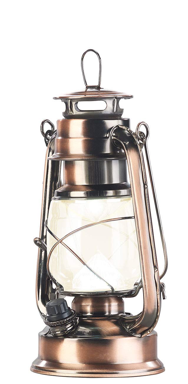 Lunartec Taschenlampen LED-Sturmlaterne Akku 4er-Set bronze warmweiß