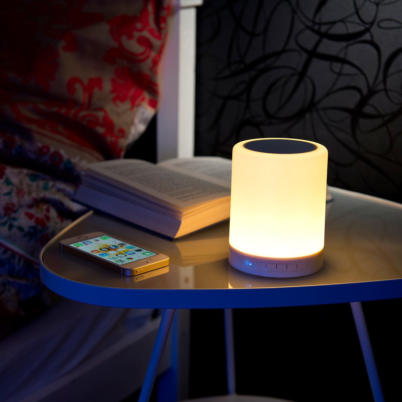 Lunartec Innenbeleuchtung Tischlampe Bluetooth LED 160 Lumen