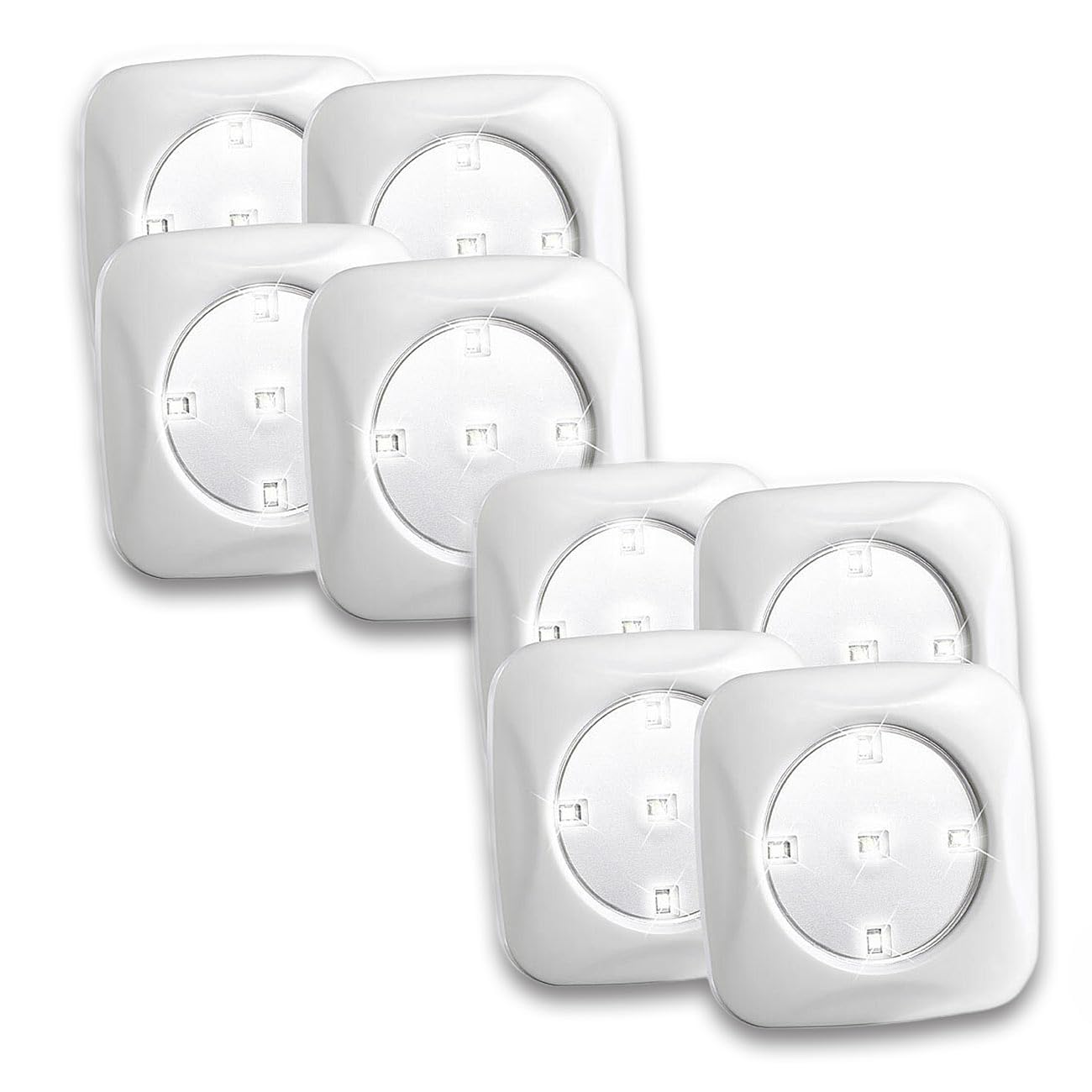 Lunartec Innenbeleuchtung FlexiLight LED-Leuchte 8er-Set mit Druckschalter