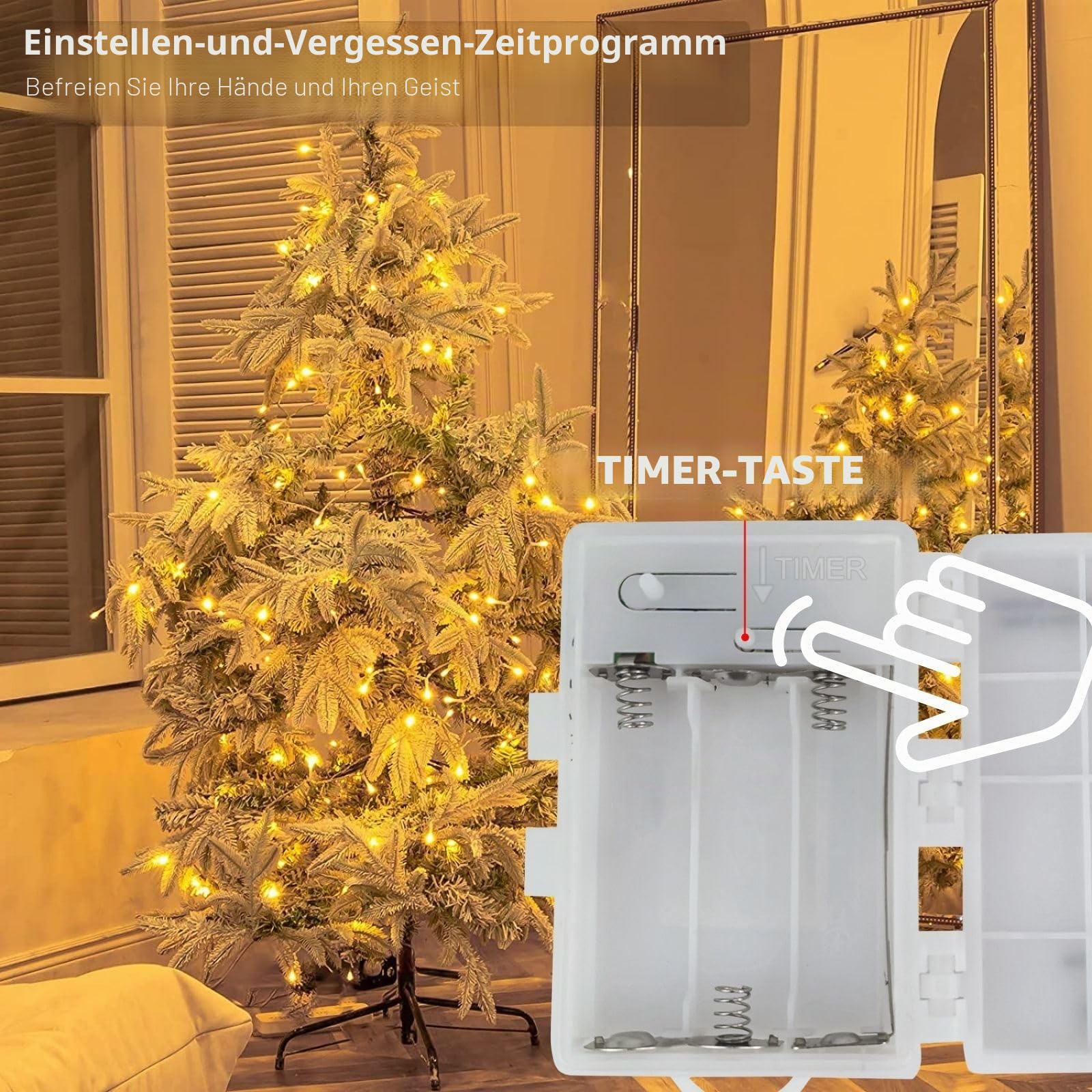 Koopower Battery Fairy Lights Lichterkette 11 m warmweiß
