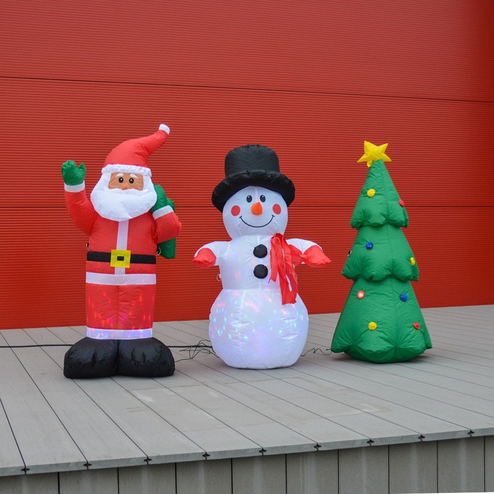 Bonetti Lichterketten Weihnachtsmann aufblasbar 120 cm LED