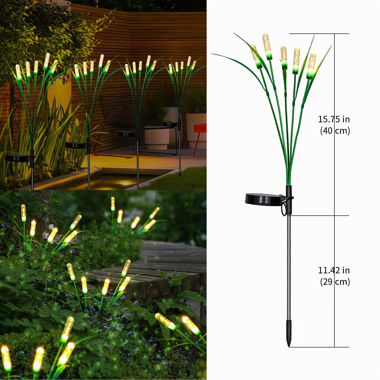 Bxroiu Solar Laterne warmweiß 2er Set für Garten