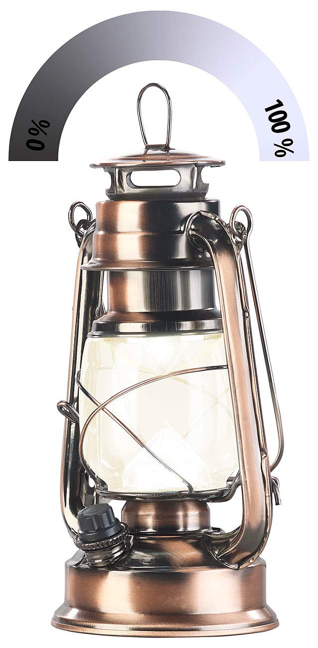 Lunartec Taschenlampen LED-Sturmlaterne Akku 4er-Set bronze warmweiß