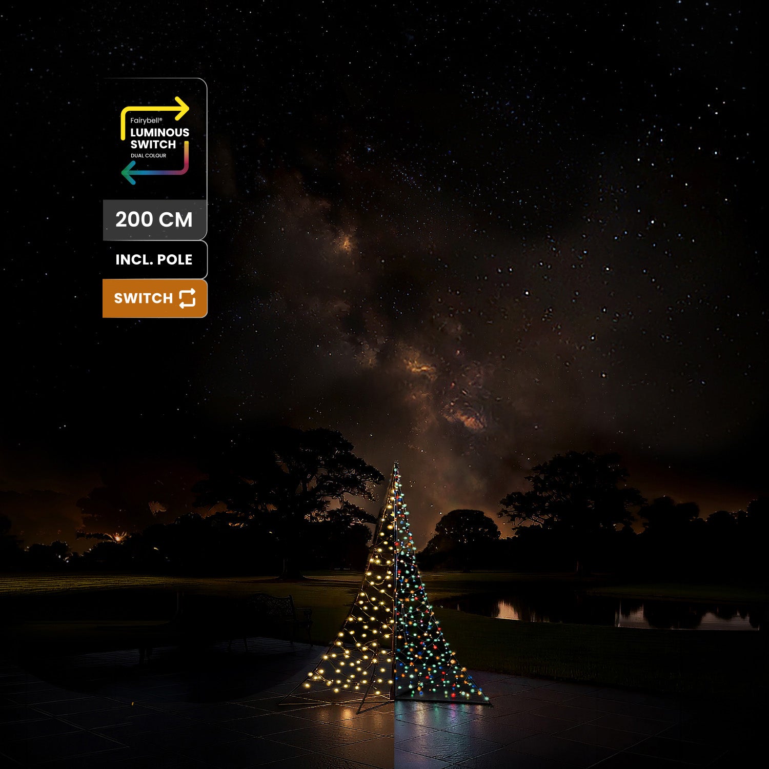 Fairybell Premium All-Surface LED-Baum 2 m 256 LED mit Mast