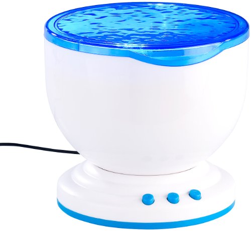 Lunartec Wellenprojektor Wasser-LED-Projektor Lautsprecher