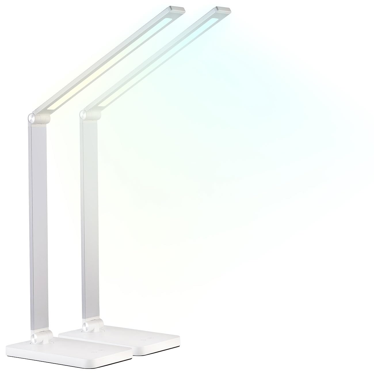 Lunartec Innenbeleuchtung Schreibtischlampe USB 2er-Set 660 lm silber
