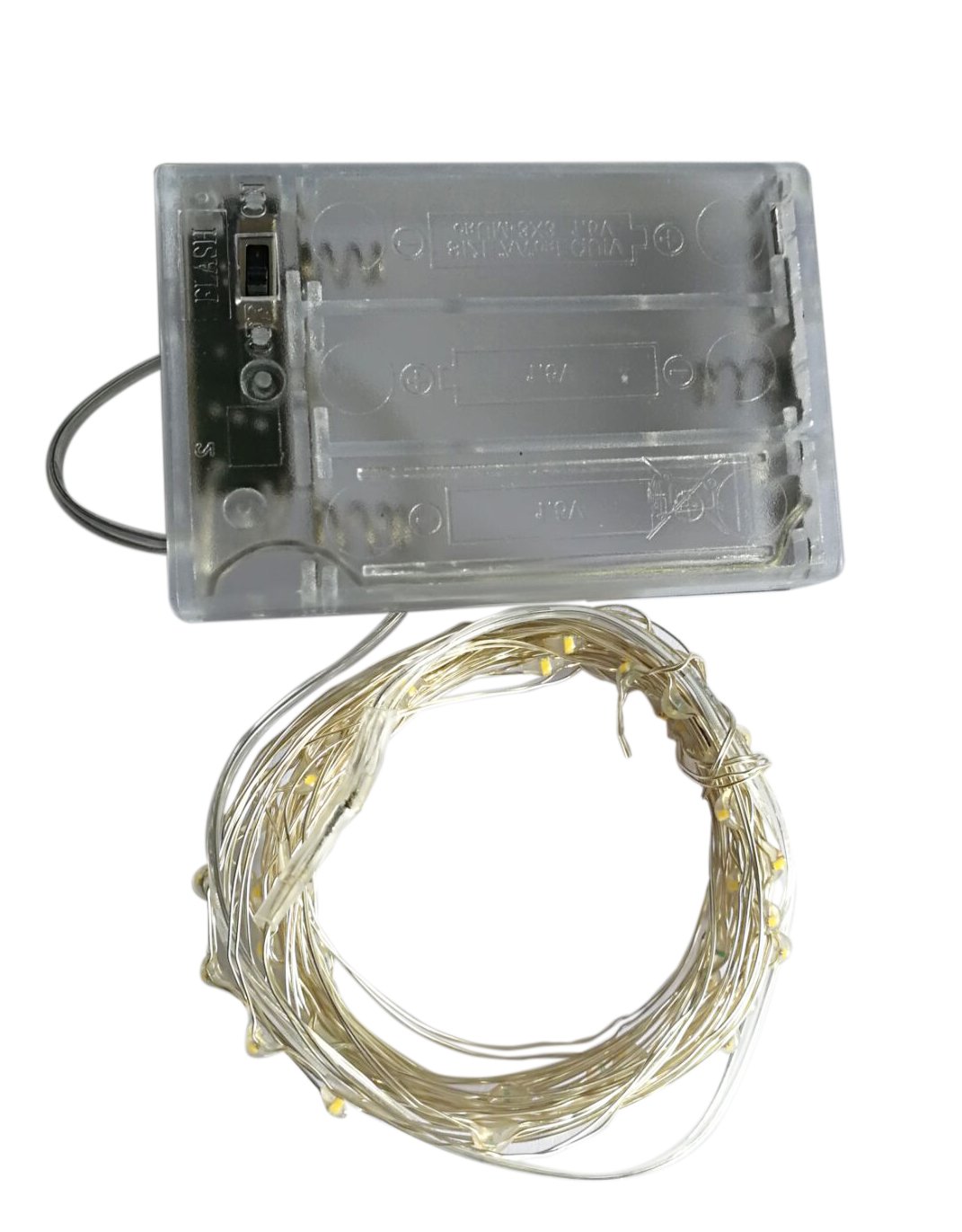 Bxroiu Lichterkette 50 LED Silberdraht 5 m warmweiß 2er Set
