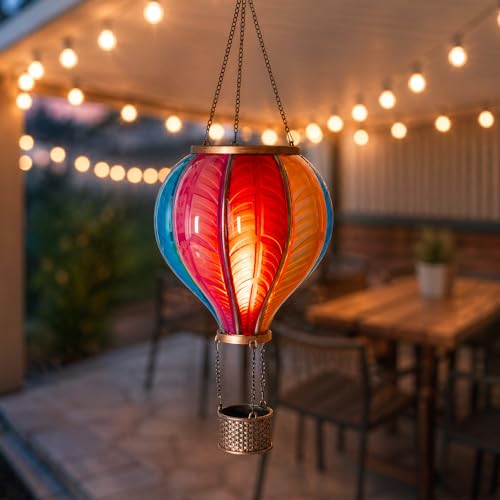 Bonetti Solar Lights Heißluftballon Solarlaterne Regenbogen S