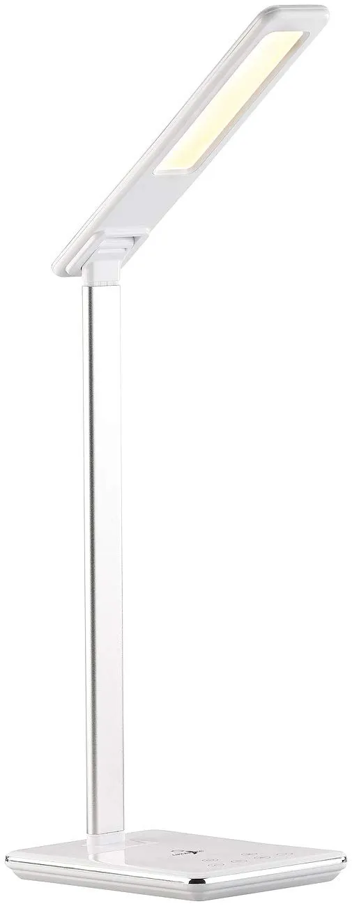 Lunartec Innenbeleuchtung Schreibtischlampe Qi LED 800 Lumen