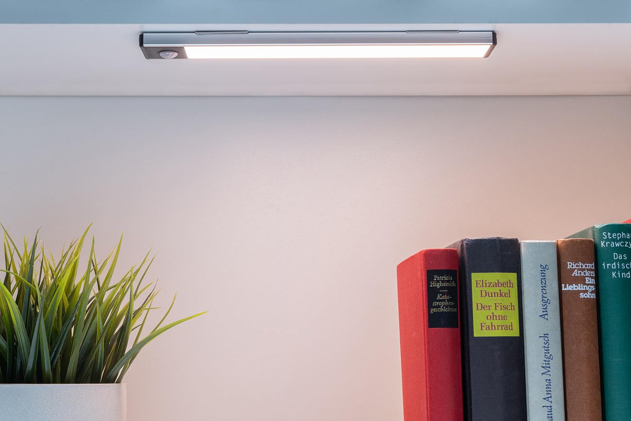 Lunartec Innenbeleuchtung LED-Lichtleiste warmweiß 2er-Set mit Sensor