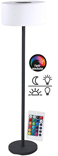 Lunartec Außenbeleuchtung Solar-Stehlampe 16 Farben IP44