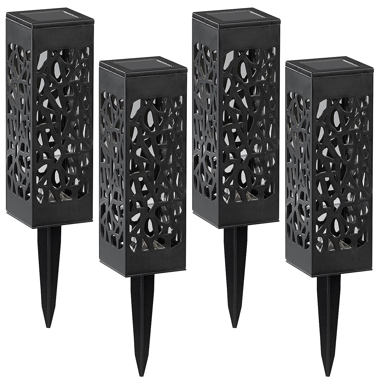 Lunartec Licht-Dekoration 8er Solar-LED-Laterne warmweiß IP44