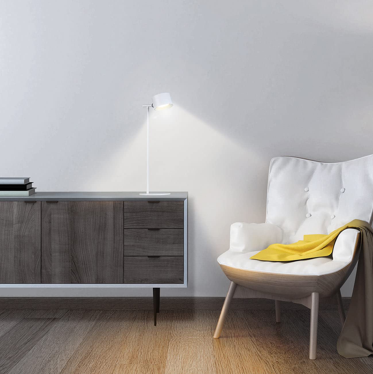 Lunartec Innenbeleuchtung Akku LED Leuchte weiß 243lm 3in1
