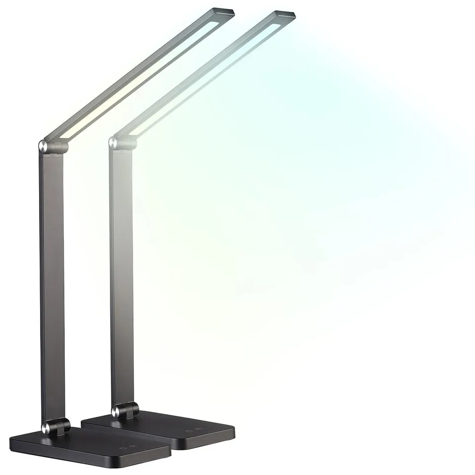 Lunartec Innenbeleuchtung Schreibtischleuchte LED schwarz 2er-Set