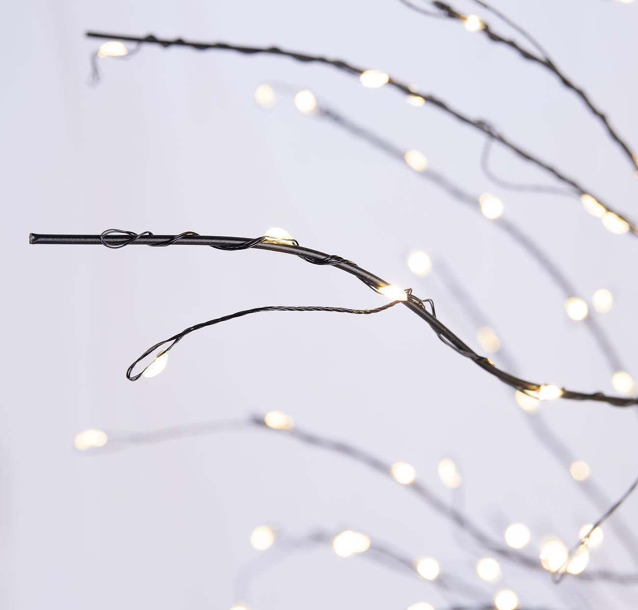 Lunartec Licht-Dekoration LED-Lichterbaum 150cm 2er-Set warmweiß IP44