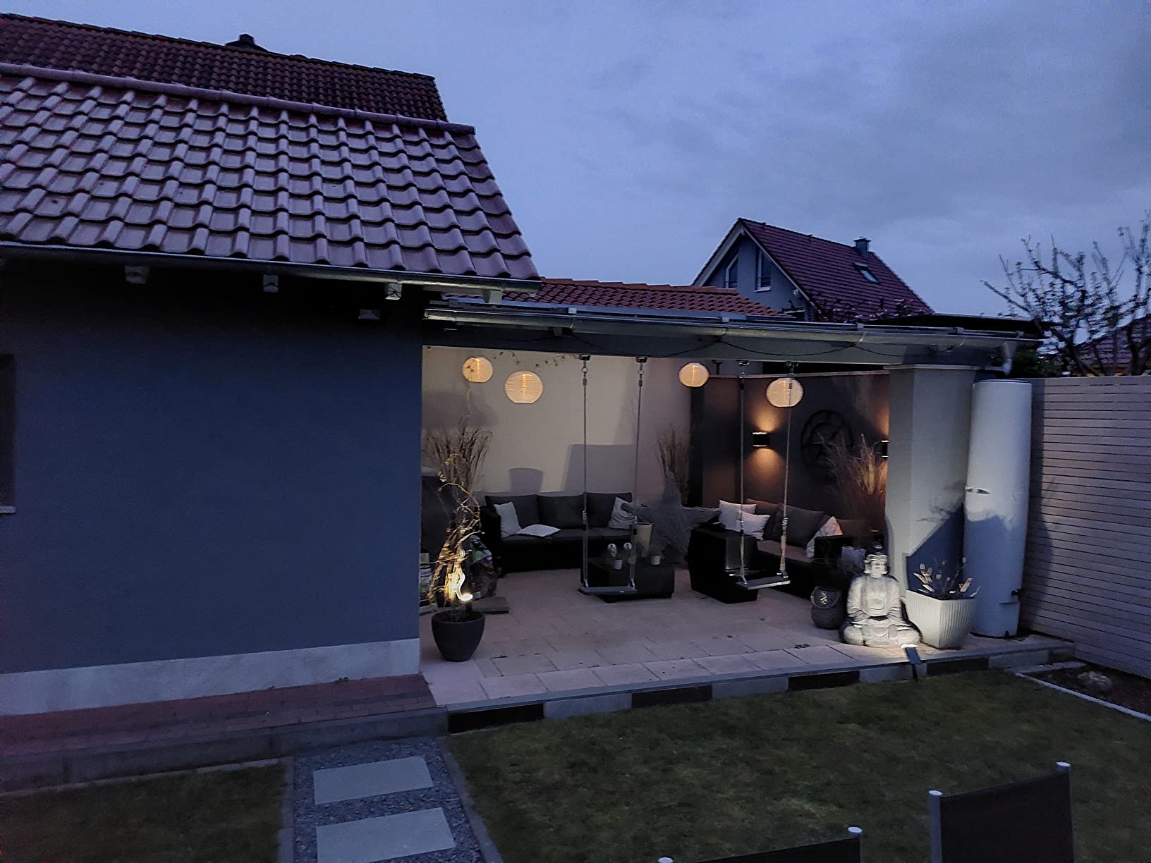 Lunartec Solar-Lampions 6er Set warmweiß Ø 30 cm IP44