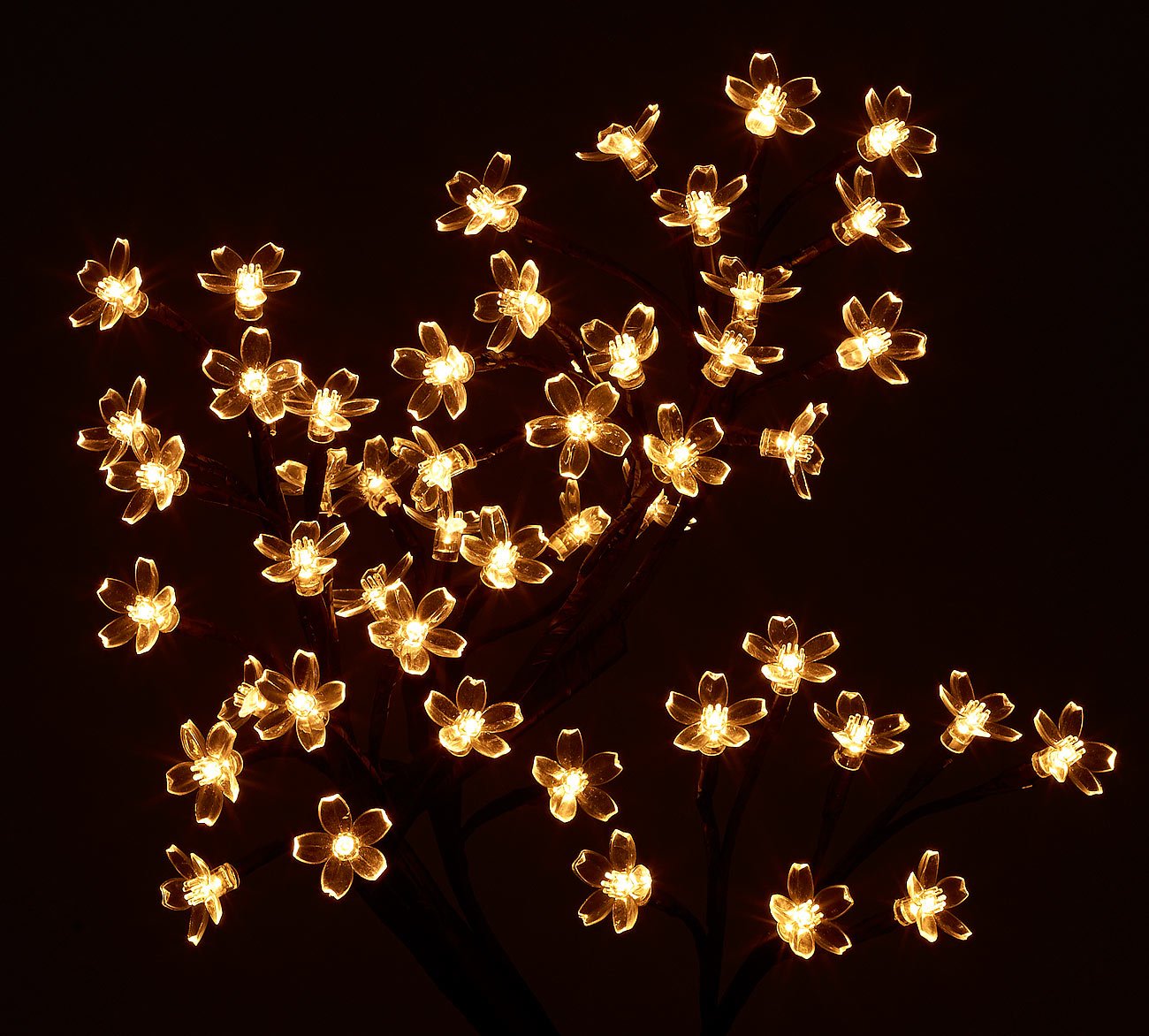 Lunartec Licht-Dekoration LED-Lichterbaum 48 Blüten warmweiß 45 cm