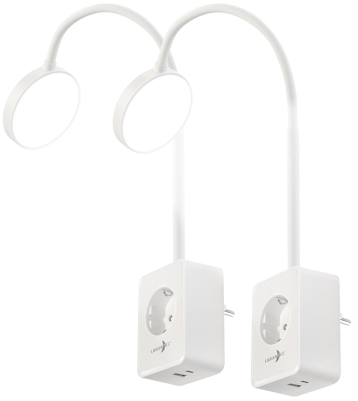 Lunartec Innenbeleuchtung CCT-Steckerleuchten 2er-Set schwarz USB
