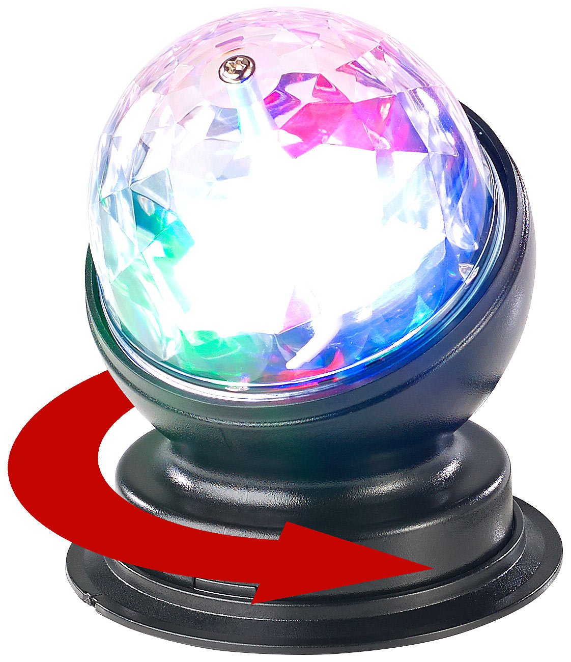 Lunartec Licht-Dekoration rotierende Disco-Leuchte RGB 3 Watt
