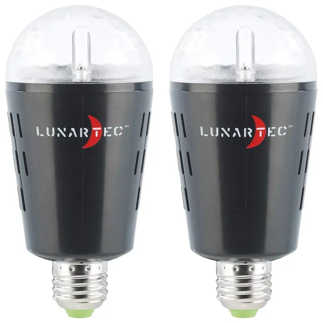 Lunartec Leuchtmittel Disco-LED-Lampe E27 2er-Set farbig