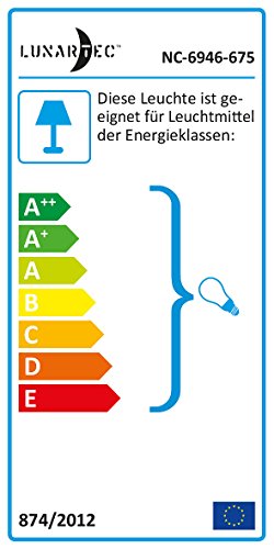 Lunartec Innenbeleuchtung Stehlampe Klassisch E27 Metall