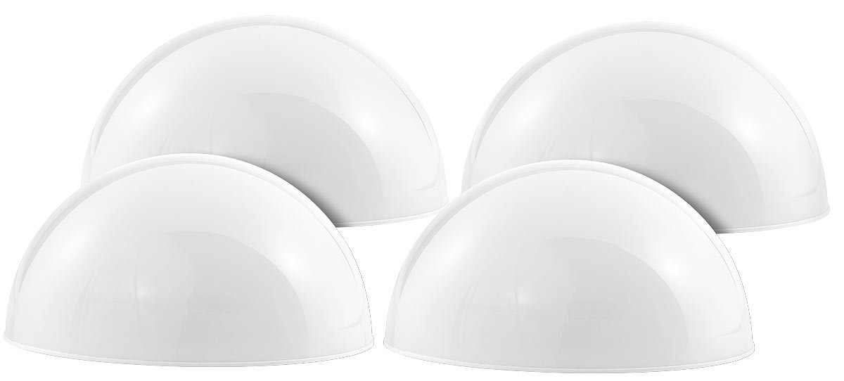 Lunartec Licht-Dekoration Solar-Halbkugel weiß 4er-Set 20 cm