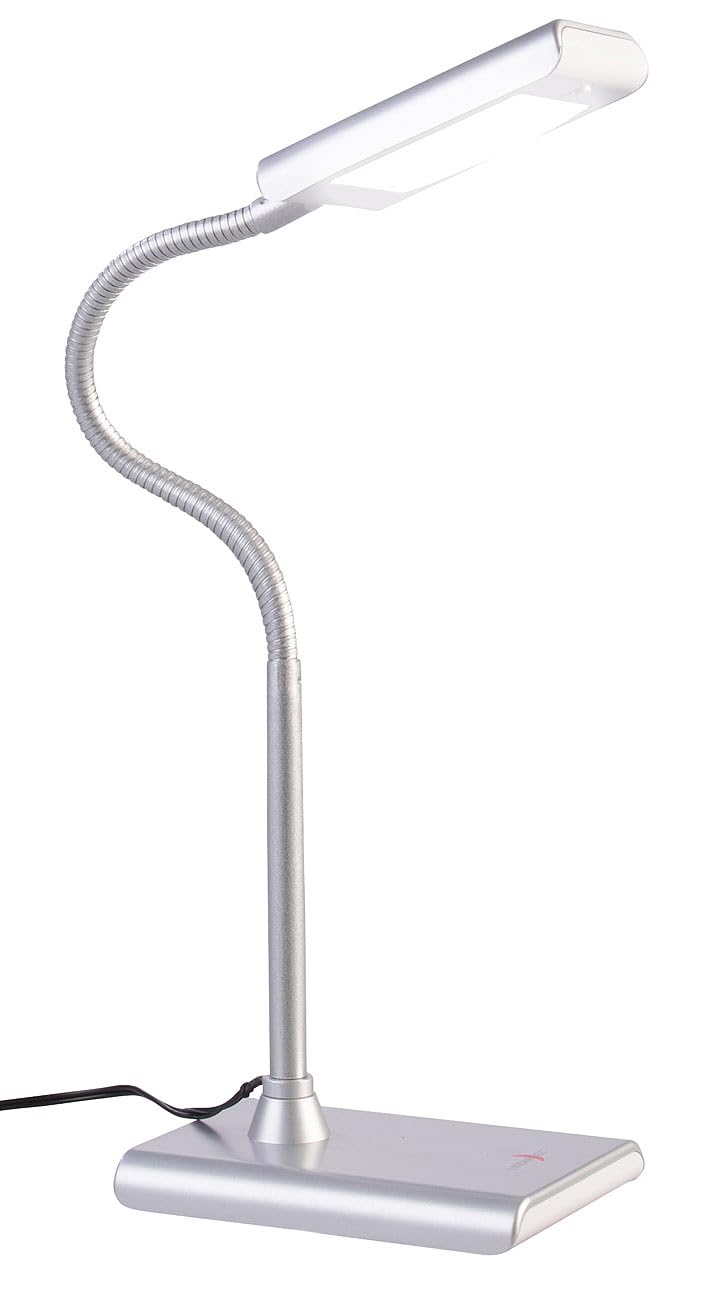 Lunartec Innenbeleuchtung LED-Tischleuchte 5W silbern Schwanenhals