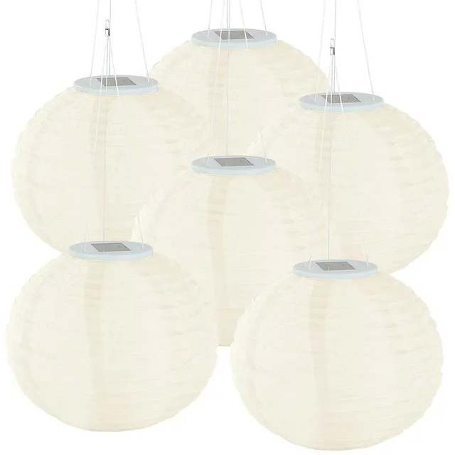 Lunartec Solar-Lampions 6er Set warmweiß Ø 30 cm IP44
