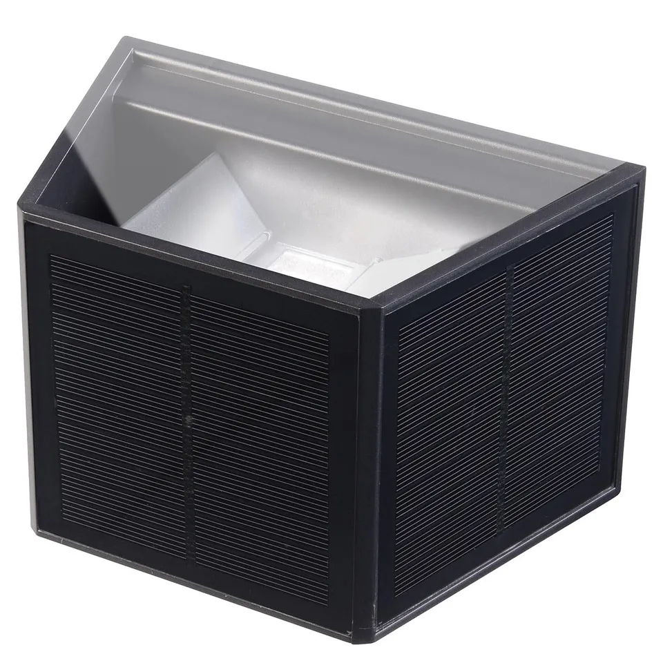 Lunartec Außenbeleuchtung Solar-LED-Wandleuchte warmweiß IP54