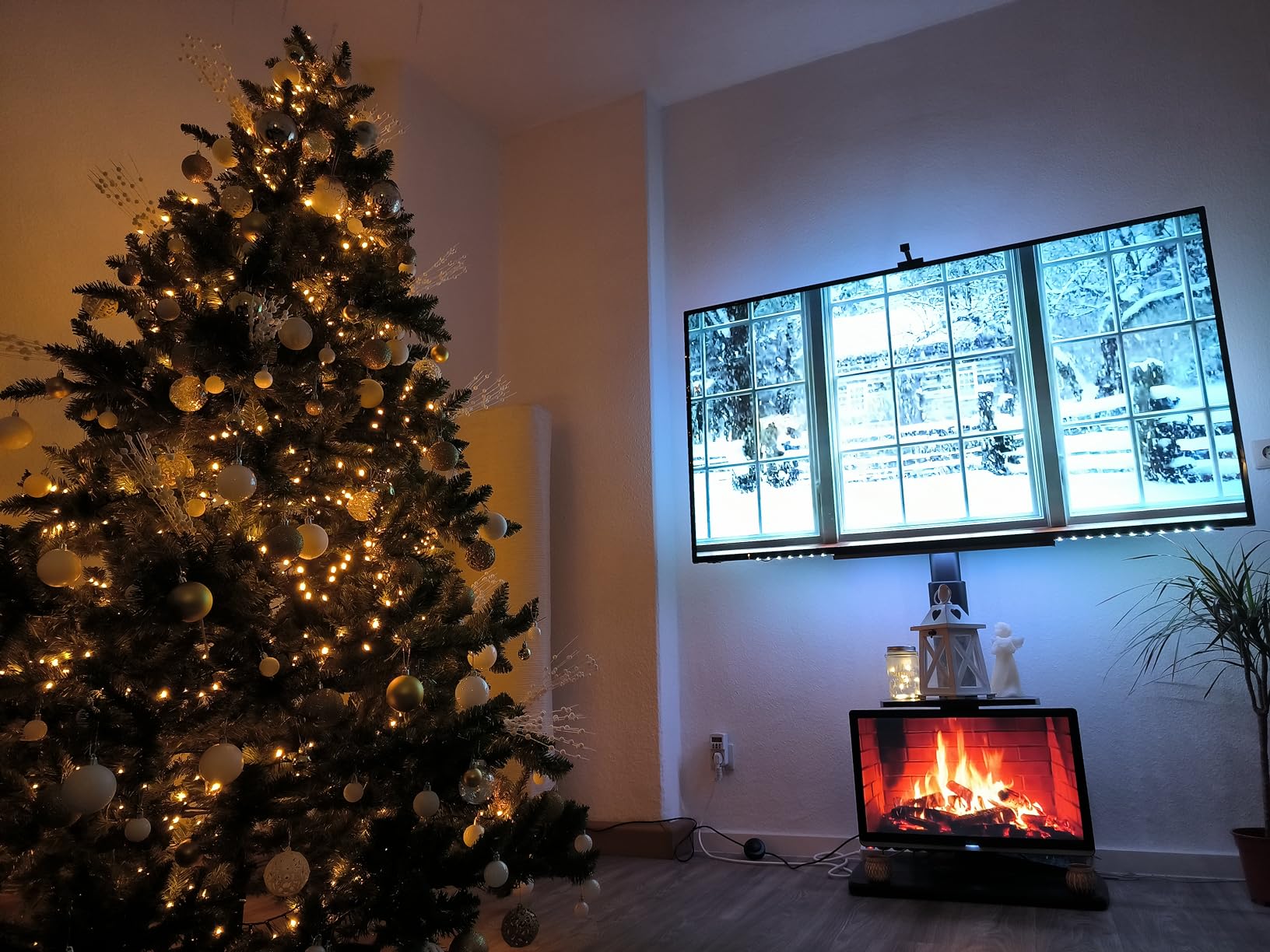 elktry Lichterkette 50m 2000 LED warmweiß mit Memory IP44