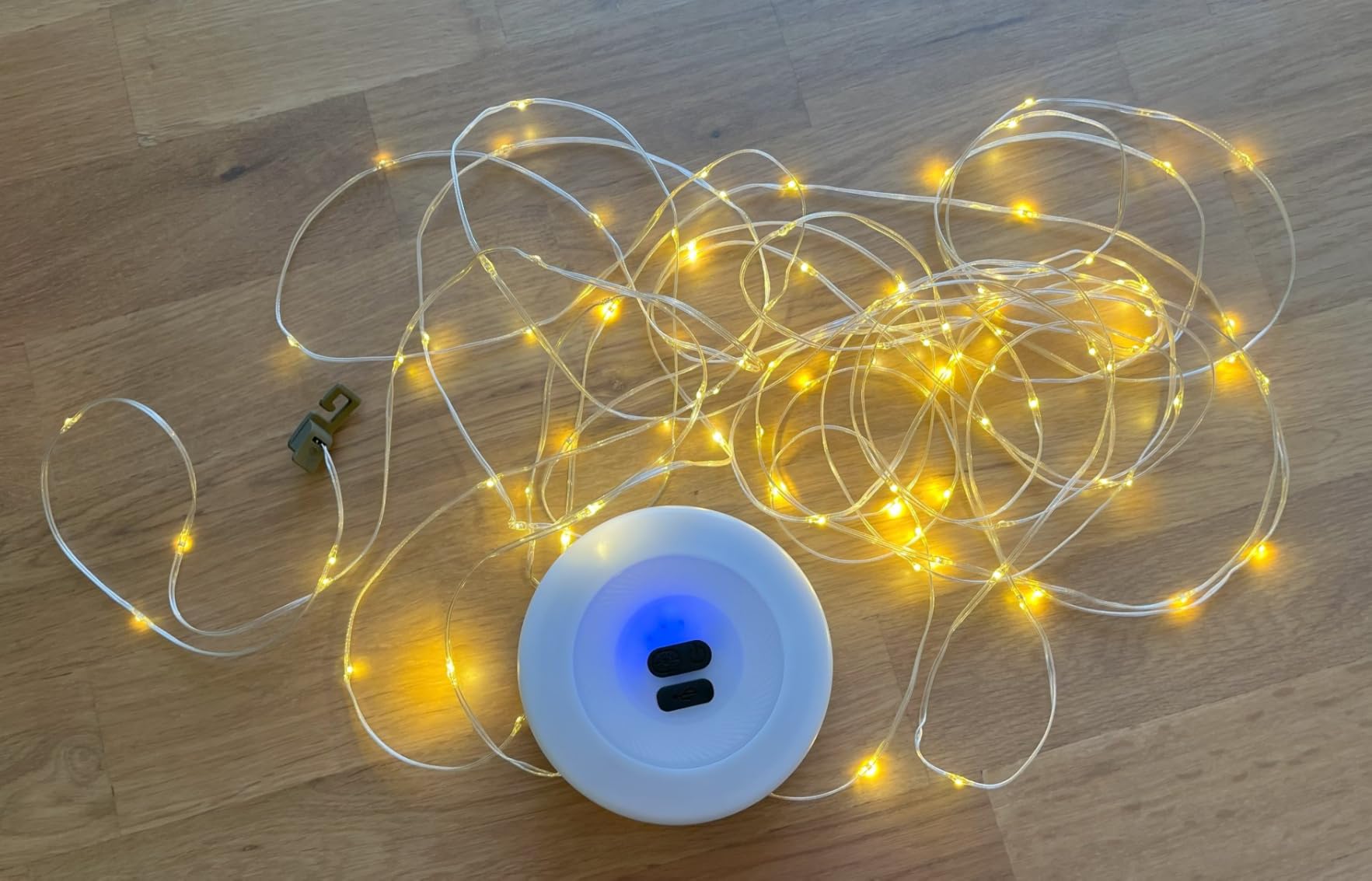 Lunartec Licht-Dekoration 2in1 Campingleuchte 10 m 130 LEDs weiß