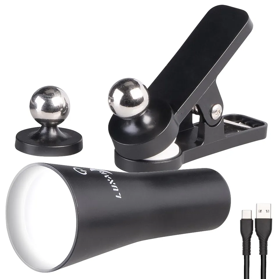 Lunartec 3in1 Akku-Klemmlampe 150 lm schwarz
