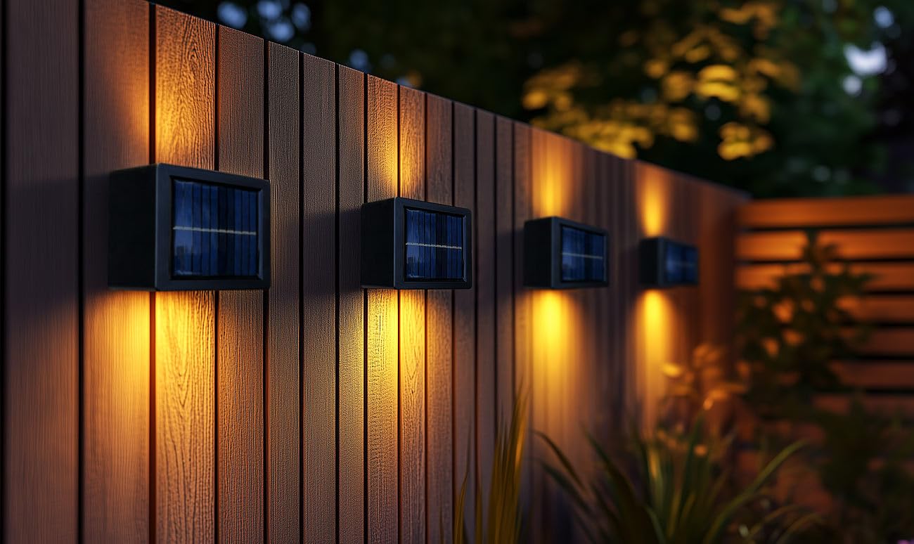 Lunartec Außenbeleuchtung Solar-Wandleuchte 16er-Set warmweiß IP65