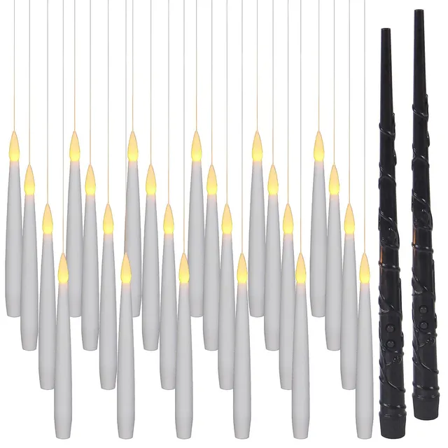 Lunartec Licht-Dekoration Schwebende LED-Kerzen 24er-Set