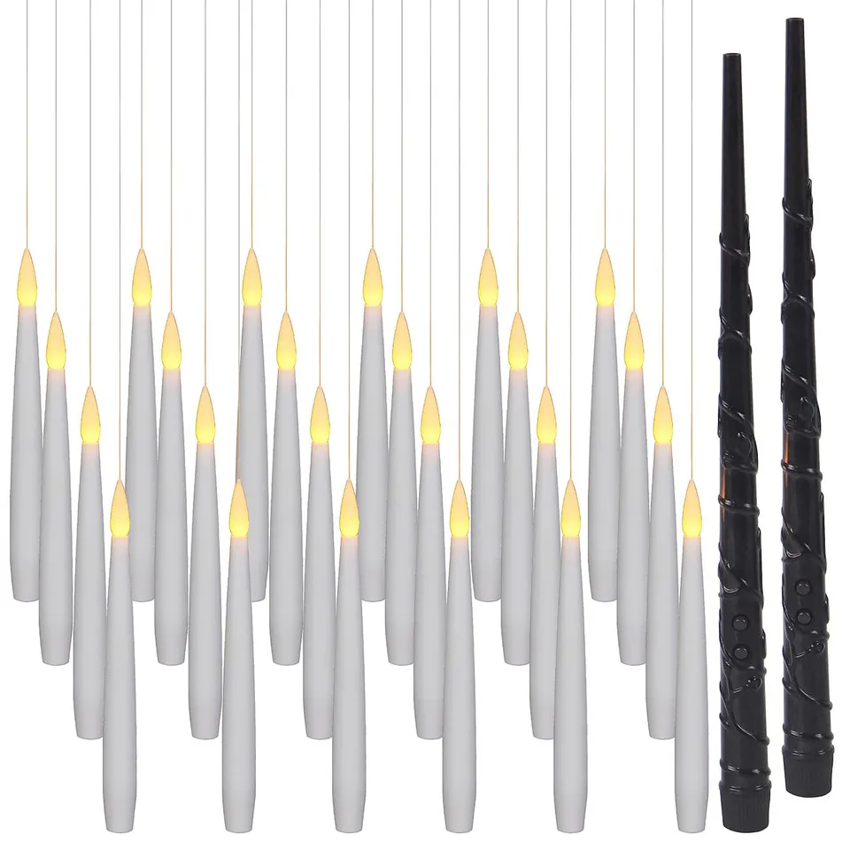 Lunartec Licht-Dekoration Schwebende LED-Kerzen 24er-Set
