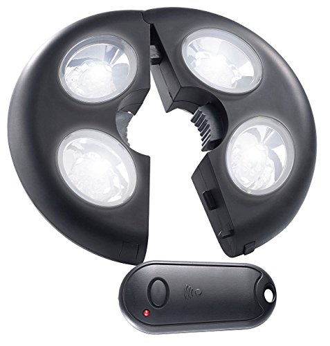 Lunartec Außenbeleuchtung LED-Schirmleuchte LSL-120 mit Fernbedienung