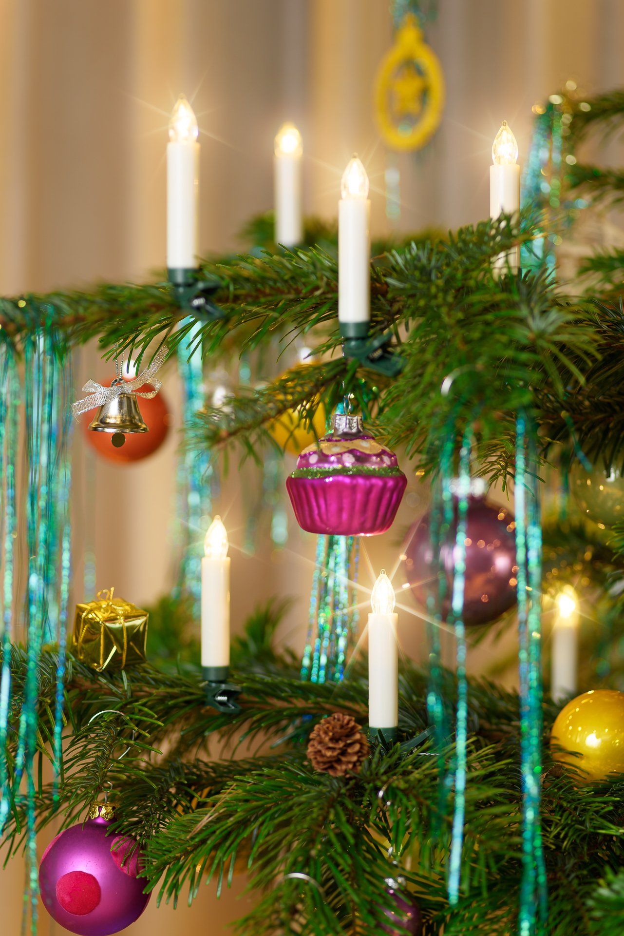 Bonetti Wireless Christmas Candles LED Baumkerzen 40er Set Farbwechsel