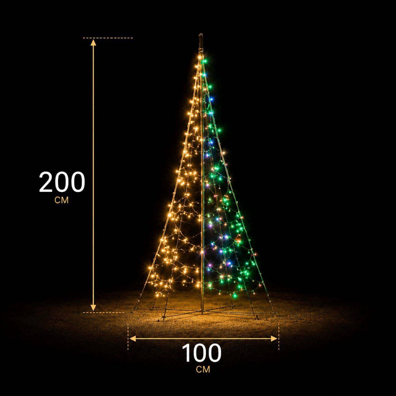 Fairybell Premium All-Surface LED-Baum 2 m 256 LED mit Mast