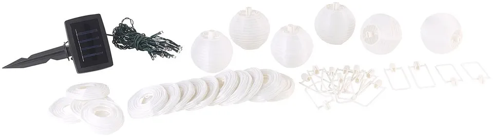 Lunartec Licht-Dekoration Solar-Lampionkette warmweiß 20er 5,8m