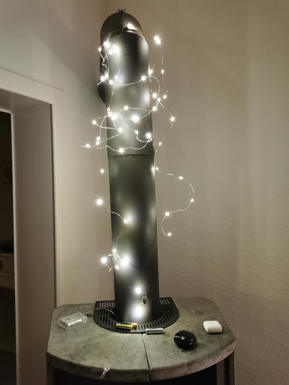 Bxroiu Lichterkette 20 LED warmweiß 2m 2er-Set Batterie