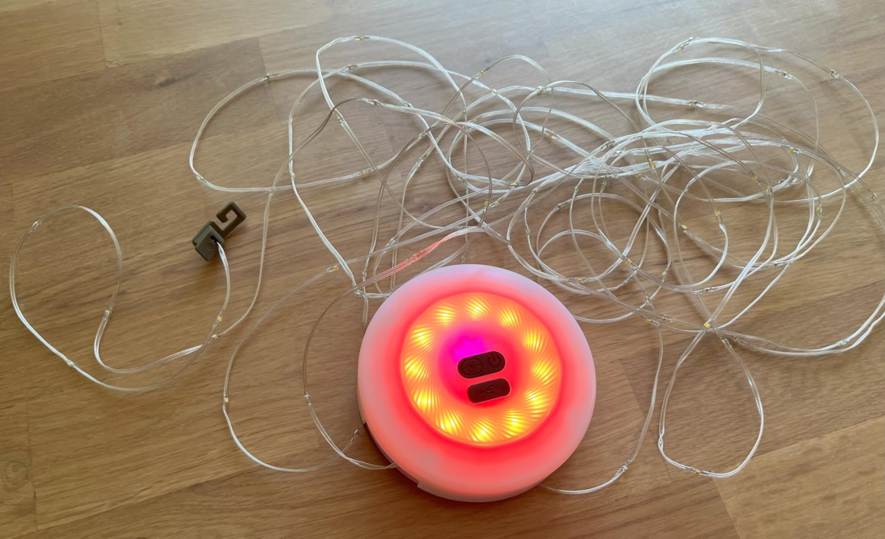 Lunartec Licht-Dekoration 2in1 Campingleuchte 10 m 130 LEDs weiß