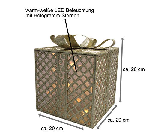 Bonetti Geschenk LED Dekoleuchte gold 25 LEDs Timer