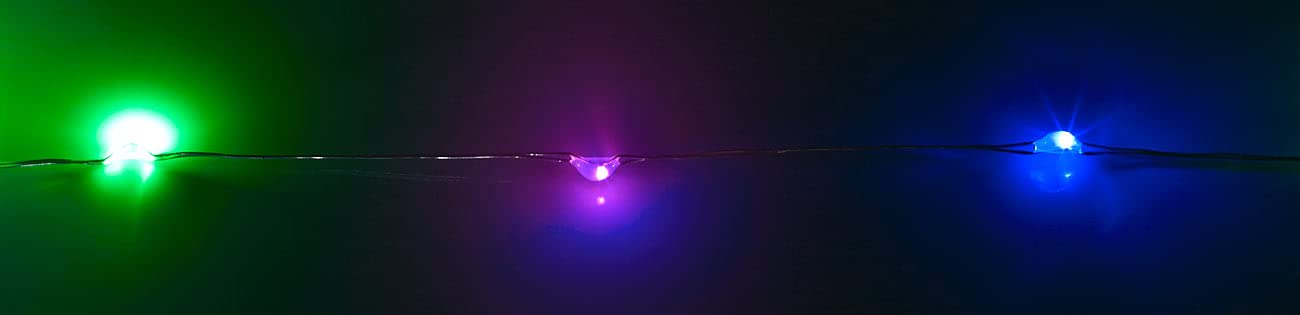 Lunartec Licht-Dekoration Lichterdraht RGB 10er-Set 1,2m Batterie