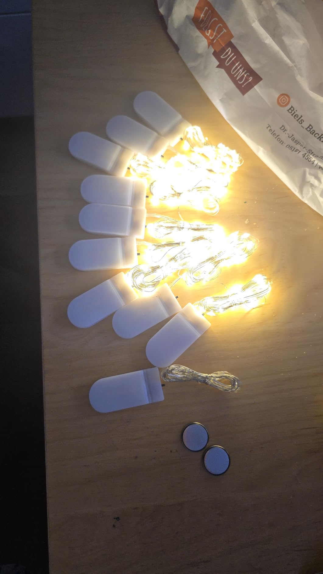 WEARXI Lichterkette Batterie 10x 2M 20 LED warmweiß innen