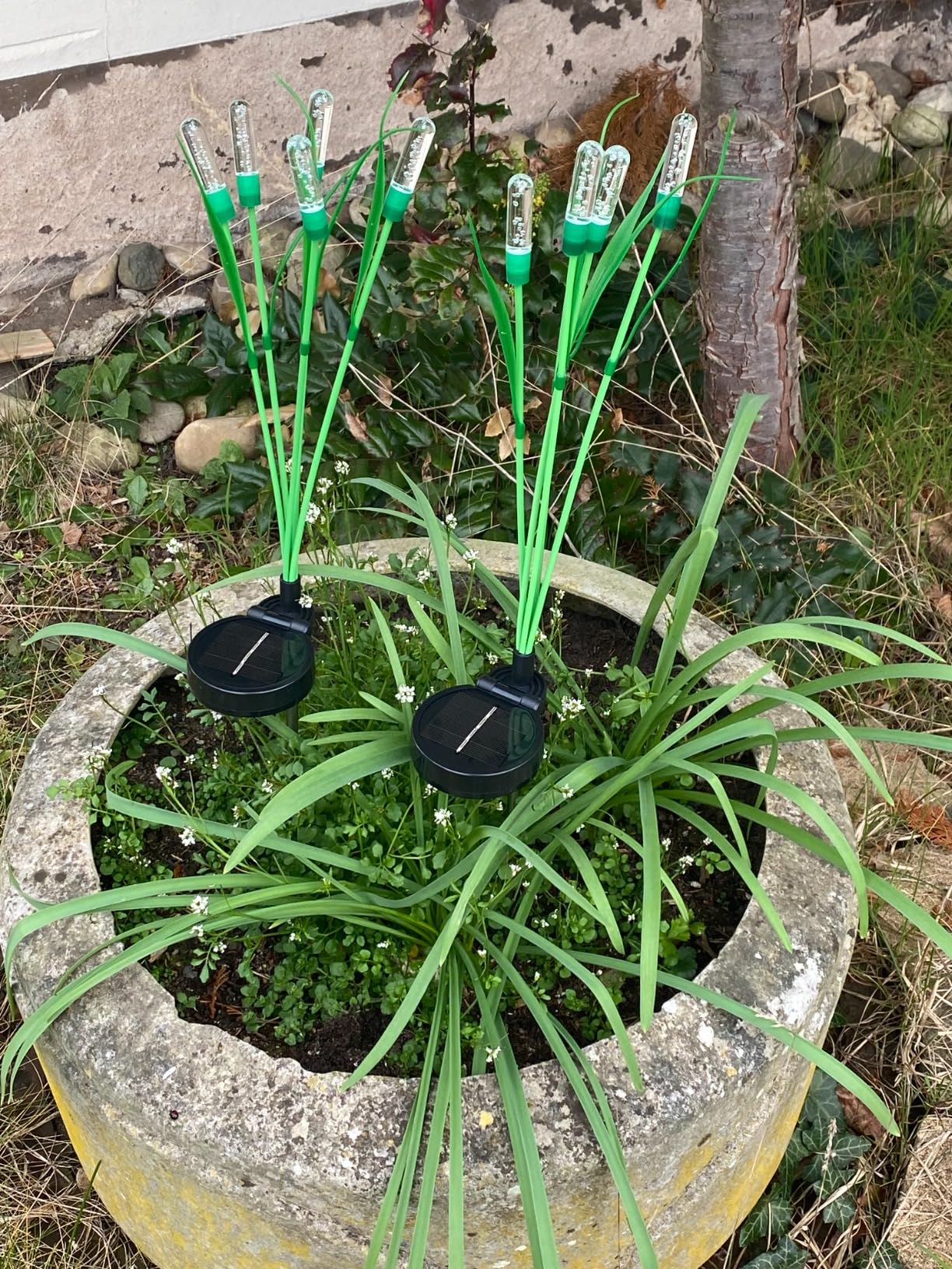 Bxroiu Solar Laterne warmweiß 2er Set für Garten