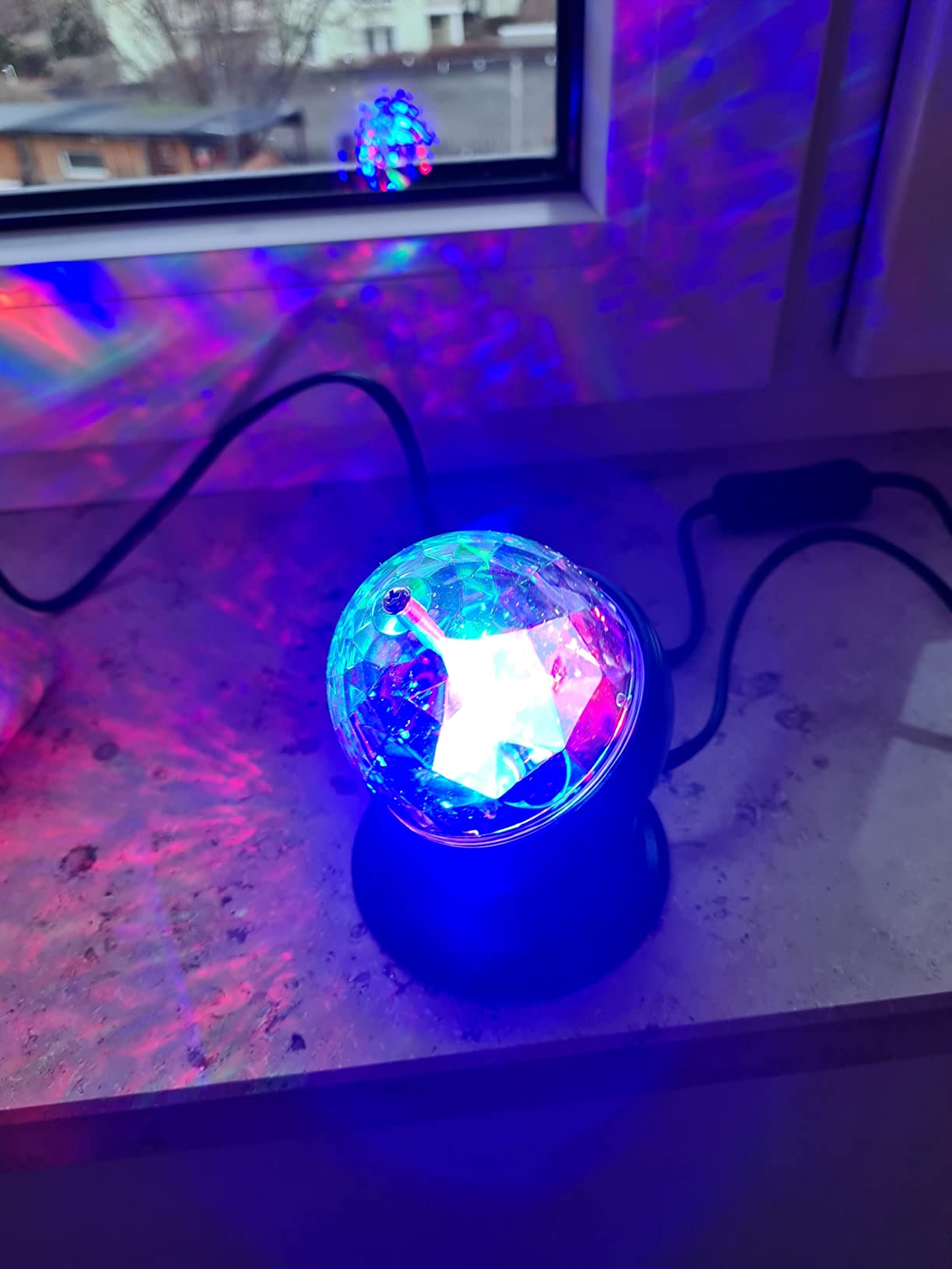 Lunartec Licht-Dekoration Disco-Leuchte 360° RGB 2er-Set 3W