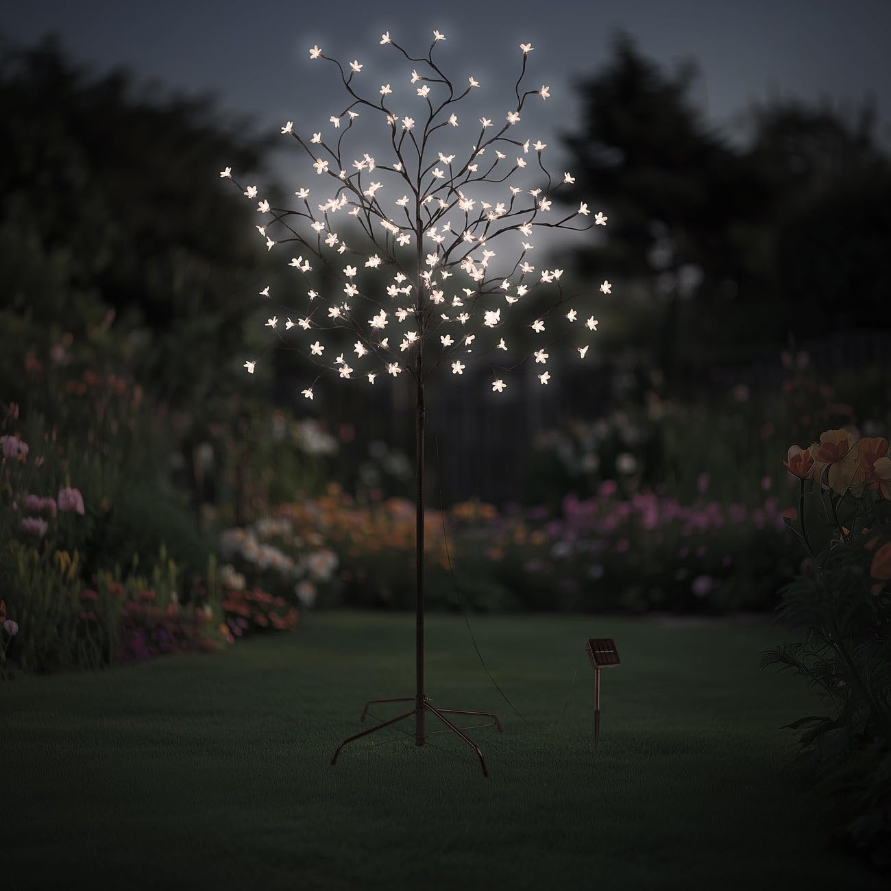 Lunartec Solar LED-Kirschbaum 150 cm 152 LEDs