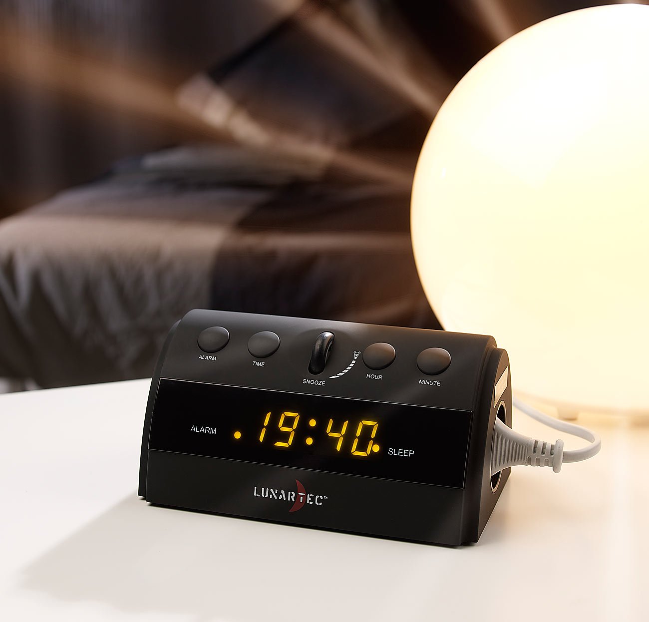 Lunartec LED-Uhren Licht-Wecker Sunrise für Nachttischlampe