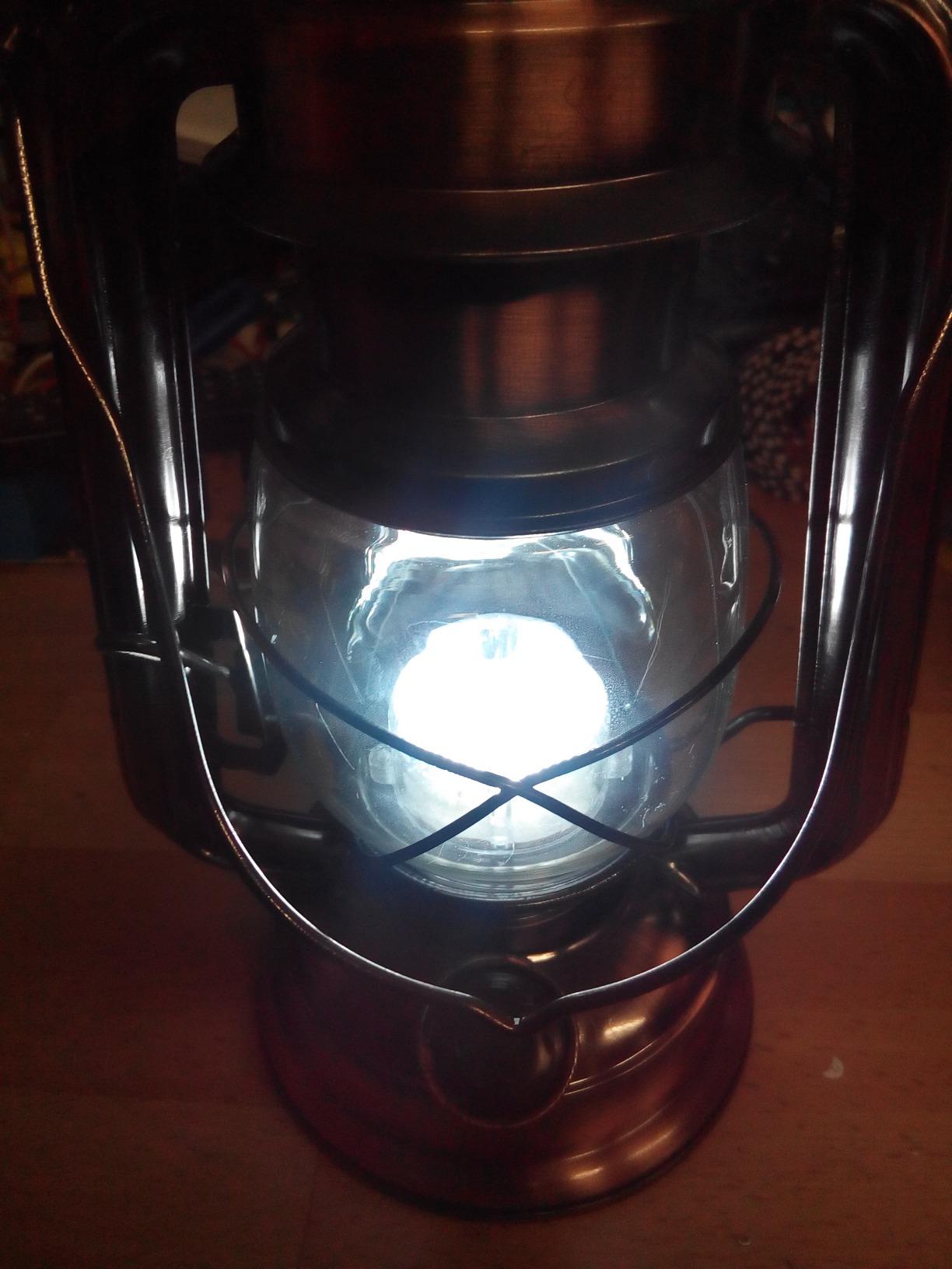 Lunartec LED Sturmlampe Bronze dimmbar batteriebetrieben