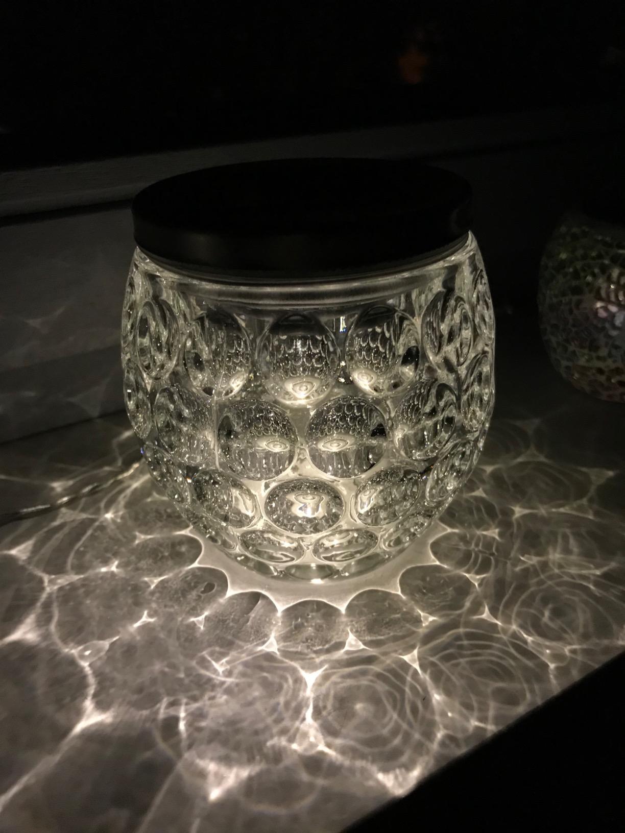 Lunartec Außenbeleuchtung Solar Tischlicht Glas warmweiß IP44